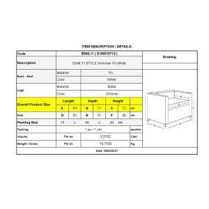 STYLE Πολυθρόνα Σαλονιού Καθιστικού, Pu Άσπρο Ε-00018713 Ε948,11