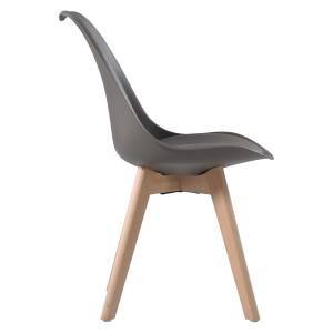 MARTIN Καρέκλα Τραπεζαρίας Metal Cross Ξύλο, PP Sand Beige, Αμοντάριστη Ταπετσαρία Ε-00019986 ΕΜ136,90W