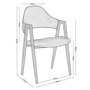 DELTA Πολυθρόνα Μέταλλο Βαφή Φυσικό, Pu Μαύρο Ε-00020515 ΕΜ130,6