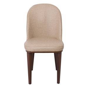 ΤΕΧ Καρέκλα Τραπεζαρίας Κουζίνας, Μέταλλο Βαφή Καρυδί, Linen PU Μπεζ Ε-00021154 ΕΜ164,3