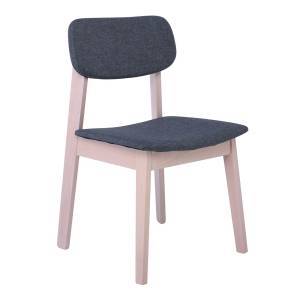 DAMA Καρέκλα Τραπεζαρίας Οξιά Φυσικό, Ύφασμα Γκρι Ε-00024362 Ε7871,1