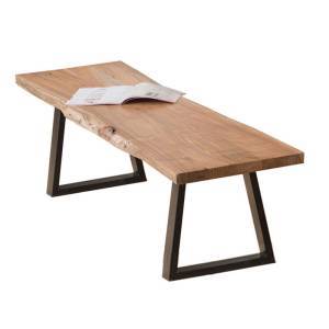 LIZARD Slim Πάγκος Μέταλλο Βαφή Μαύρο, Ξύλο Ακακία Φυσικό Ε-00019733 ΕΑ7094,S