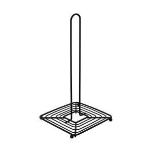 ESTIA ΒΑΣΗ ΓΙΑ ΡΟΛΟ ΚΟΥΖΙΝΑΣ METAL BLACK ΜΕΤΑΛΛΙΚΗ 30x15.5cm ΜΑΥΡΗ