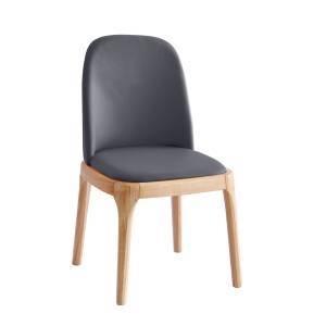 VISTA Καρέκλα Τραπεζαρίας- Κουζίνας, Απόχρωση Natural Oak Pu Σκούρο Γκρι Ε-00025255 Ε797,6