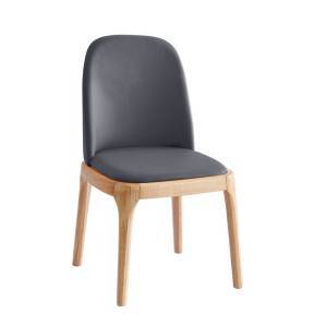 VISTA Καρέκλα Τραπεζαρίας- Κουζίνας, Απόχρωση Natural Oak Pu Σκούρο Γκρι Ε-00025255 Ε797,6