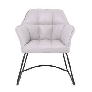 POLLY Πολυθρόνα Μέταλλο Βαφή Μαύρο, Ύφασμα Suede Γκρι Ε-00025098 ΕΜ719,2