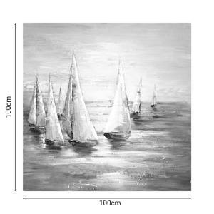 Πίνακας σε καμβά Sailer I Inart 100x3x100εκ