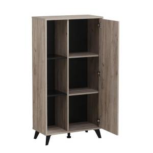 ΒΙΤΡΙΝΑ UMBRIA POP GREY OAK-ΜΑΥΡΟ 67,5*33*130,5 f.d.l