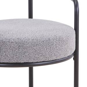 ΠΟΛΥΘΡΟΝΑ Fylliana FL21 ΓΚΡΙ ΥΦΑΣΜΑ ΜΕ ΜΕΤΑΛΛΙΚΟ ΣΚΕΛΕΤΟ 59x64x87εκ