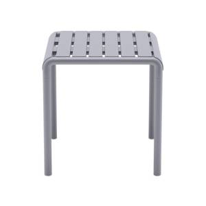 ΤΡΑΠΕΖΑΚΙ ΚΗΠΟΥ Fylliana Zenya ΑΠΟ ΠΟΛΥΠΡΟΠΥΛΕΝΙΟ (PP) ΣΚΟΥΡΟ ΓΚΡΙ ΧΡΩΜΑ 46x46x48εκ