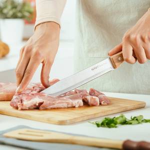 Aνοξείδωτο ατσάλινο μαχαίρι Butcher Terrestrial με ξύλινη λαβή 30cm