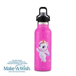 Θερμός μπουκάλι ανοξείδωτο We Care, Pink Unicorn 500ml