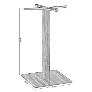 PRATO Βάση Τραπεζιού Μέταλλο Απόχρωση Ξύλο Φυσικό (11,85kg) Ε-00020980 Ε068,1