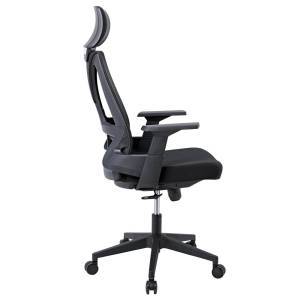 BF8750 Πολυθρόνα Γραφείου Διευθυντή, Mesh Μαύρο, Ύφασμα Μαύρο Ε-00023434 ΕΟ608,1