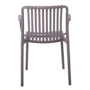 MODA Πολυθρόνα-Pro Στοιβαζόμενη, PP-UV Protection Απόχρωση Mocha Ε-00024290 Ε3800,3