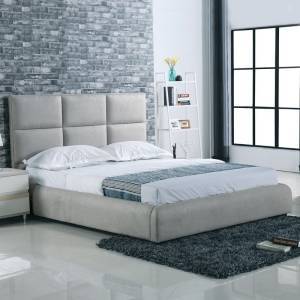 MAXIM Κρεβάτι Διπλό, για Στρώμα 160x200cm, Ύφασμα Απόχρωση Ανοιχτό Γκρι Ε-00018691 Ε8080