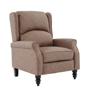 SIMPLE Relax Πολυθρόνα Μπερζέρα Σαλονιού, Καθιστικού, Ύφασμα Απόχρωση Antique Καφέ Ε-00025497 Ε7144,1