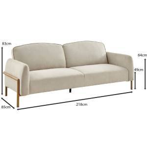 MOLINO Καναπές - Κρεβάτι Σαλονιού - Καθιστικού, Ύφασμα Μπεζ Ε-00024937 Ε9415,2