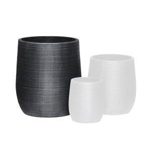 FLOWER POT-16 Φ45x50cm, Cement Απόχρωση Anthracite Ε-00025146 Ε6316,C