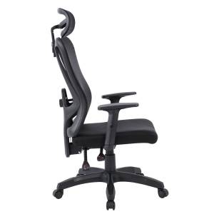 BF3750 Πολυθρόνα Γραφείου Διευθυντή, Mesh Μαύρο, Μπράτσα up-down Ε-00025703 ΕΟ613,1