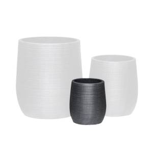FLOWER POT-16 Φ23x26cm, Cement Απόχρωση Anthracite Ε-00025144 Ε6316,Α