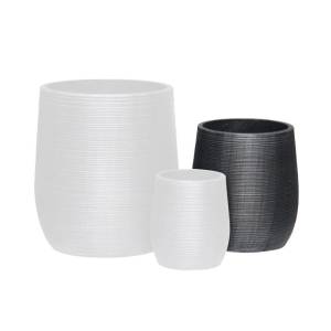 FLOWER POT-16 Φ33x37cm, Cement Απόχρωση Anthracite Ε-00025145 Ε6316,Β