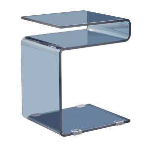 GLASSER Smoke Τραπεζάκι Βοηθητικό Γυαλί 12mm Ε-00025634 ΕΜ735,1