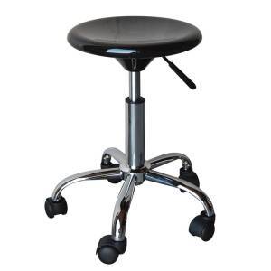 GLORY Σκαμπό, Βάση Χρώμιο, ABS Μαύρο, Ρυθμιζόμενο Ύψος, Περιστρεφόμενο, Τροχήλατο Ε-00006563 ΕΜ408