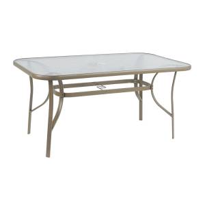 RIO Τραπέζι Κήπου - Βεράντας, Μέταλλο Βαφή Μπεζ, Γυαλί Ε-00025824 Ε2501,4