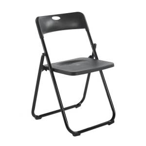 WENDY Καρέκλα Πτυσσόμενη, Μέταλλο Βαφή Μαύρο, PP Απόχρωση Μαύρο Ε-00026626 Ε5571,1