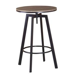 YORK Τραπέζι BAR Μέταλλο Βαφή Σκούρο Καφέ - Καρυδί Ε-00020393 ΕΜ9793,1Τ