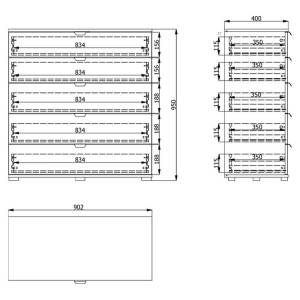 ΚΟΜΟΤΑ-ΣΥΡΤΑΡΙΕΡΑ DUERO 5F 90 GREY OAK 90X40X95 FYLLIANA