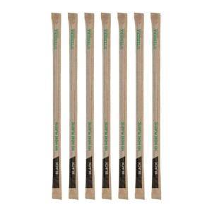 Χάρτινα καλαμάκια ίσια μαύρα Ø 0.5cm x 21cm 500 τεμ Tessera