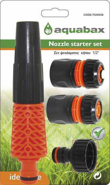 BAX ΣΕΤ ΑΥΛΟΣ ΝΕΡΟΥ ΜΕ ΤΑΧΥΣΥΝΔΕΣΜΟΥΣ 1/2" (TS4002B)