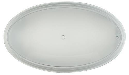 Απλίκα polycarbonate οβάλ λευκή Ε27 Φ 27