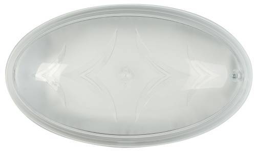 Απλίκα polycarbonate οβάλ λευκή Ε27 Φ 27