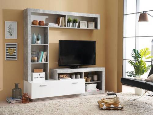 ΚΕΝΤΡΟ ΨΥΧΑΓΩΓΙΑΣ-ΣΥΝΘΕΣΗ GLEN ΛΕΥΚΟ-ΓΚΡΙ CONCRETE 170.5*41.5*107.5