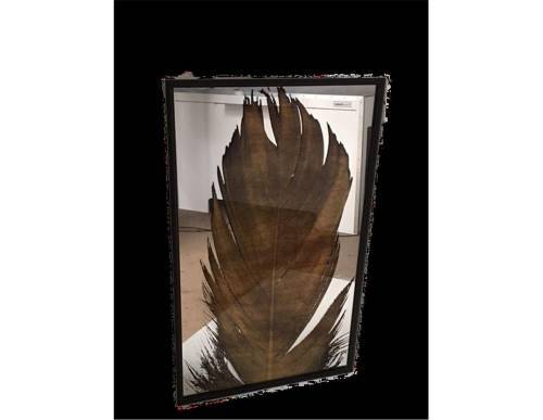 Πίνακας καθρέπτης τοίχου με φύλλο μπανάνας 100Χ60