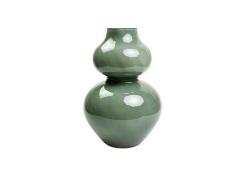 Βάζο γυαλ. γαλακτ.πράσινο Φ16,5Η24,5cm