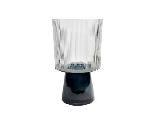 Βάζο γυαλ. μελί με πόδι Φ14,5Η25cm