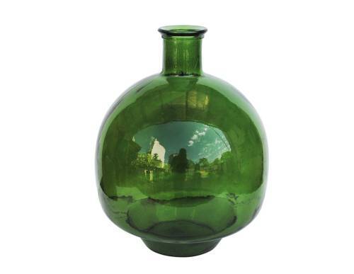 Βάζο γυάλ.recycled πράσινο Η40cm