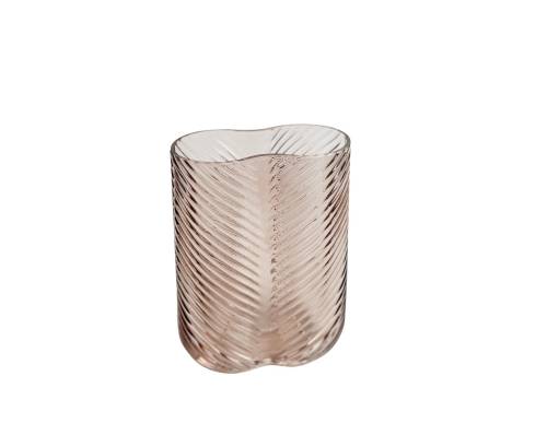 Βάζο γυαλ. Ροζ ανοιχτό 8Χ15Η20,5cm