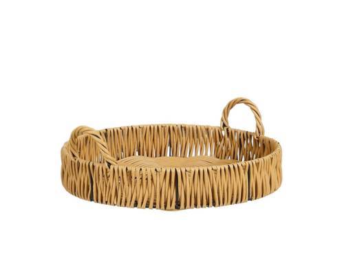 Δίσκος πλεκτός καφέ recycled polyester D52H17cm