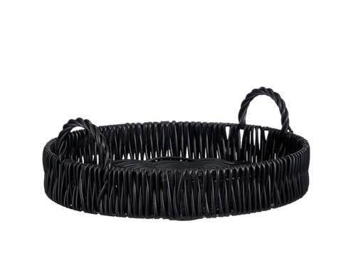 Δίσκος πλεκτός μαύρος recycled polyester D58H19cm