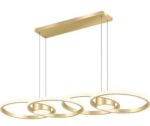 Φωτιστικό led χρυσό 3CCT Dimmable by remote control 80w 7300Lm