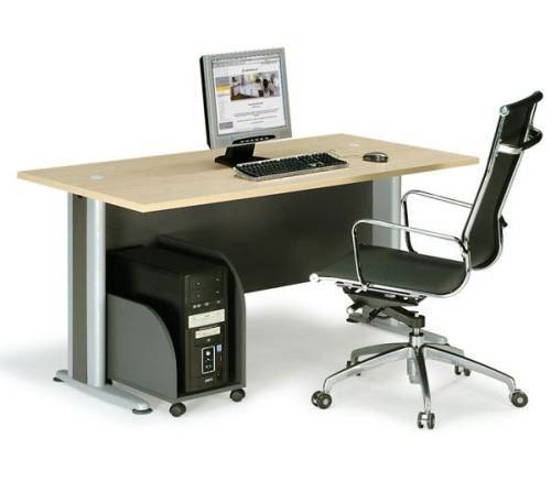 BASIC Γραφείο Απόχρωση Dark Grey - Beech Ε-00007333 ΕΟ998