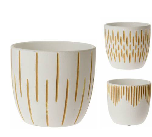 Κασπώ κεραμικό  εκρού/ώχρα, 17x153cm HE248