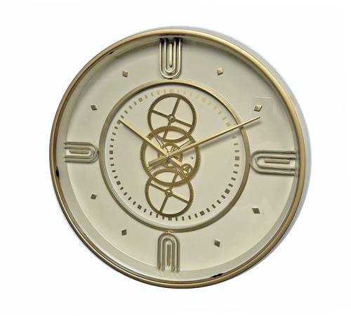 Μεταλλικό ρολόι τοίχου με μηχανισμό & τζάμι,54cm CL367