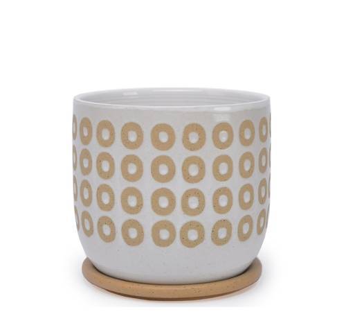 Κεραμικό κασπώ με πιάτο 19.2x18cm CT458