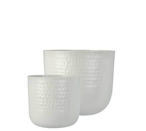 Σετ/3 μεταλλικά σφυρήλατα κασπό λευκό χρ.,17.5/22cm HE487